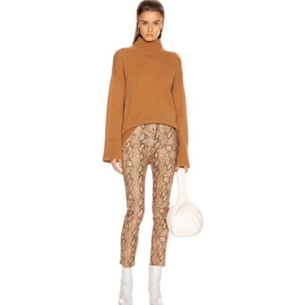 Frame Le High Skinny Crop Coated‎ Python Jeans - Picture 4 of 12